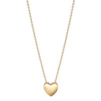 Collier Argent jaune Plaqué or Coeur 42-45 cm-607438