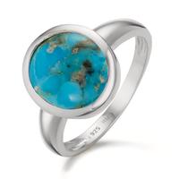 Bague Argent Turquoise Rhodié-607487