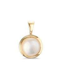 Pendentif Argent jaune Plaqué or nacre Ø14.5 mm-607492