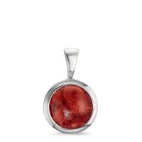 Pendentif Argent [synth. Stein] Rhodié Ø14.5 mm-607495