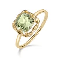 Bague Or jaune 14K Améthyste vert-607510