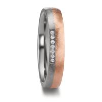 Alliance Zirconium, Or rouge 18K Diamant 0.056 ct, 7 Pierres, w-si-607599