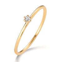 Bague solitaire Or jaune 14K Diamant 0.034 ct, w-si-607654