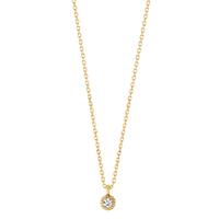 Collier Or jaune 14K Diamant 0.057 ct, w-si 39-42 cm-607661