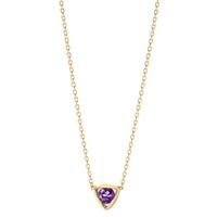 Collier Or jaune 14K Améthyste 0.11 ct 39-42 cm-607669