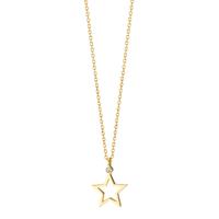 Collier Or jaune 14K Diamant 0.006 ct, w-si Étoile 39-42 cm-607679