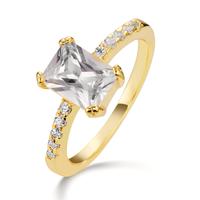 Bague Argent Zircone 11 Pierres jaune Plaqué or-607756