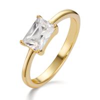 Bague Argent Zircone jaune Plaqué or-607762