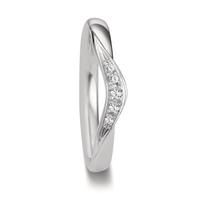 Alliance Or blanc 18K Diamant 0.045 ct, 5 Pierres, tw-vsi-607924