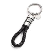 Porte-clés Acier inoxydable, Cuir, Caoutchouc Zircone 11 cm Ø30 mm-607977