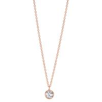 Collier Argent Zircone 5.5 mm rosé Plaqué or 38 cm-607996