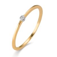 Bague à superposer Or jaune 18K Cultivé en laboratoire de diamant 0.01 ct, w-si Bicolore-608013