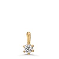Pendentif Or jaune 18K Cultivé en laboratoire de diamant 0.25 ct, w-si Ø5 mm-608015