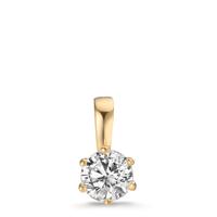 Pendentif Or jaune 18K Cultivé en laboratoire de diamant 1 ct, w-si Ø6.5 mm-608016