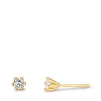 Clous d'oreilles Or jaune 18K Cultivé en laboratoire de diamant 0.30 ct, 2 Pierres, w-si Ø4 mm-608018