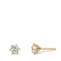 Clous d'oreilles Or jaune 18K Cultivé en laboratoire de diamant 0.50 ct, 2 Pierres, w-si Ø4.8 mm-608019