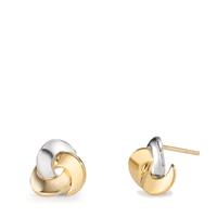 Clous d'oreilles Or jaune 9K, Or blanc 9K Ø9.5 mm-608051