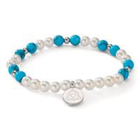 Bracelet Acier inoxydable Turquoise Celtique 18 cm Ø6 mm-608084