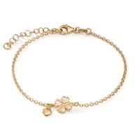 Bracelet Argent Zircone 4 Pierres jaune Plaqué or Feuille de Trèfle 17-20 cm-608136