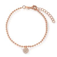 Bracelet Argent Zircone rosé Plaqué or 16-19 cm-608296