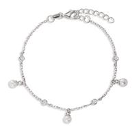 Bracelet Argent Zircone 4 Pierres Rhodié 16-19 cm-608310