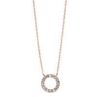 Collier Argent Zircone rosé Plaqué or 40-45 cm-608319