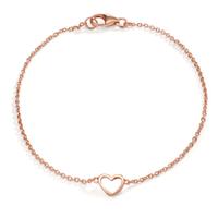 Bracelet Argent rosé Plaqué or Coeur 16-19 cm-608492
