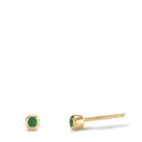 Clous d'oreilles Or jaune 9K Émeraude 2 Pierres Ø3 mm-608497