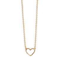 Collier Argent jaune Plaqué or Coeur 36-42 cm-608517