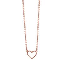 Collier Argent rosé Plaqué or Coeur 36-42 cm-608518