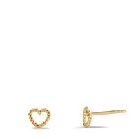 Clous d'oreilles Argent jaune Plaqué or Coeur Ø6 mm-608530