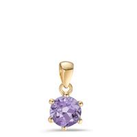Pendentif Or jaune 9K Améthyste Ø6.5 mm-608535