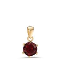 Pendentif Or jaune 9K Grenat Ø6.5 mm-608537
