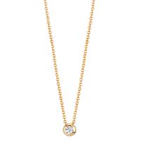 Collier 750/18 K Gelbgold Diamanten 0.03 ct, w-si 42-45 cm verstellbar-608743