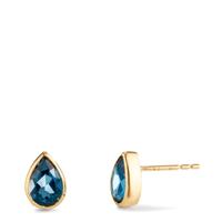 Ohrstecker 750/18 K Gelbgold London Blue Topas 2 Steine-608744