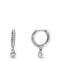Créoles à charnières Argent Zircone Rhodié-608882