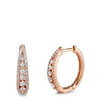 Créoles à charnières Argent Zircone rosé Plaqué or-608886
