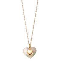 Assortiment Or jaune 9K nacre blanc Coeur 36-38 cm-608998