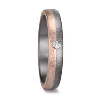 Alliance Tantale 999, Or rose 14K Diamant 0.04 ct, w-si-609069