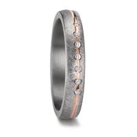 Partnerring 999 Tantal, 585/14 K Rosegold Diamant 0.07 ct, 7 Steine, w-si-609073