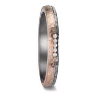 Partnerring 999 Tantal, 585/14 K Rosegold Diamanten 0.035 ct, w-si-609077