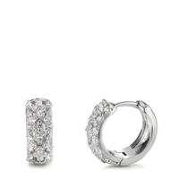 Créoles à charnières Argent Zircone Rhodié-609121