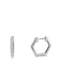 Créoles à charnières Argent Zircone 20 Pierres Rhodié-609123