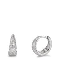 Créoles à charnières Argent Zircone Rhodié-609187
