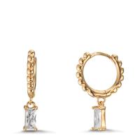 Klappcreolen Bronze Zirkonia 2 Steine vergoldet 3 Micron-609405