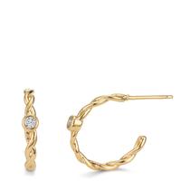 Créoles Bronze Zircone 2 Pierres plaqués or 3 microns-609407