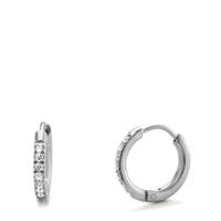 Créoles à charnières Acier inoxydable Zircone 14 Pierres-609488