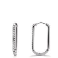 Créoles à charnières Acier inoxydable Zircone 22 Pierres-609491