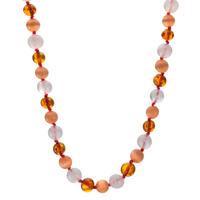 Collier Ambre Quartz rose, Quartz 34 cm Ø6.5 mm-609658