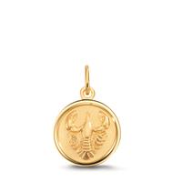 Pendentif avec gravure Or jaune 9K Signe Astrologique Cancer Ø12 mm-609672